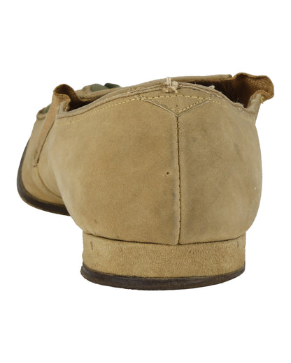"Unkown Treasure" - Pair of Men's Tan Slippers (Possibly from "Young Bess")