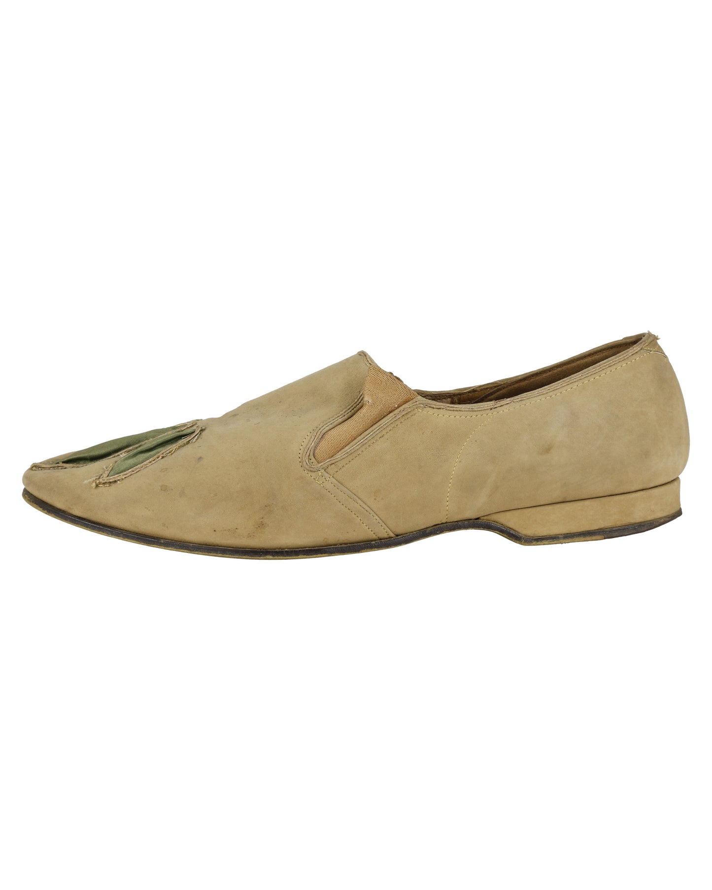 "Unkown Treasure" - Pair of Men's Tan Slippers (Possibly from "Young Bess")