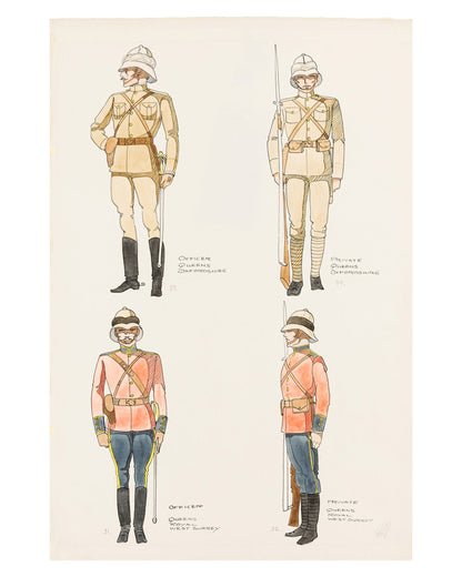 "Kim" Valles Signed Costume Sketch
