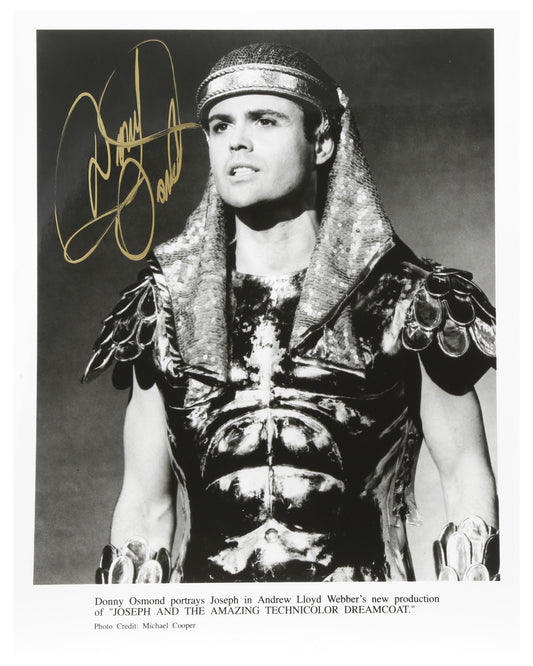 "Joseph and the Amazing Technicolor Dreamcoat" Donny Osmond Signed Photo as Joseph