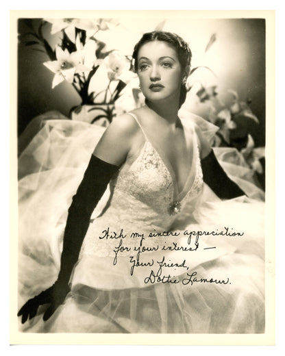Collection of 10 Autographed Dorothy Lamour Photographs