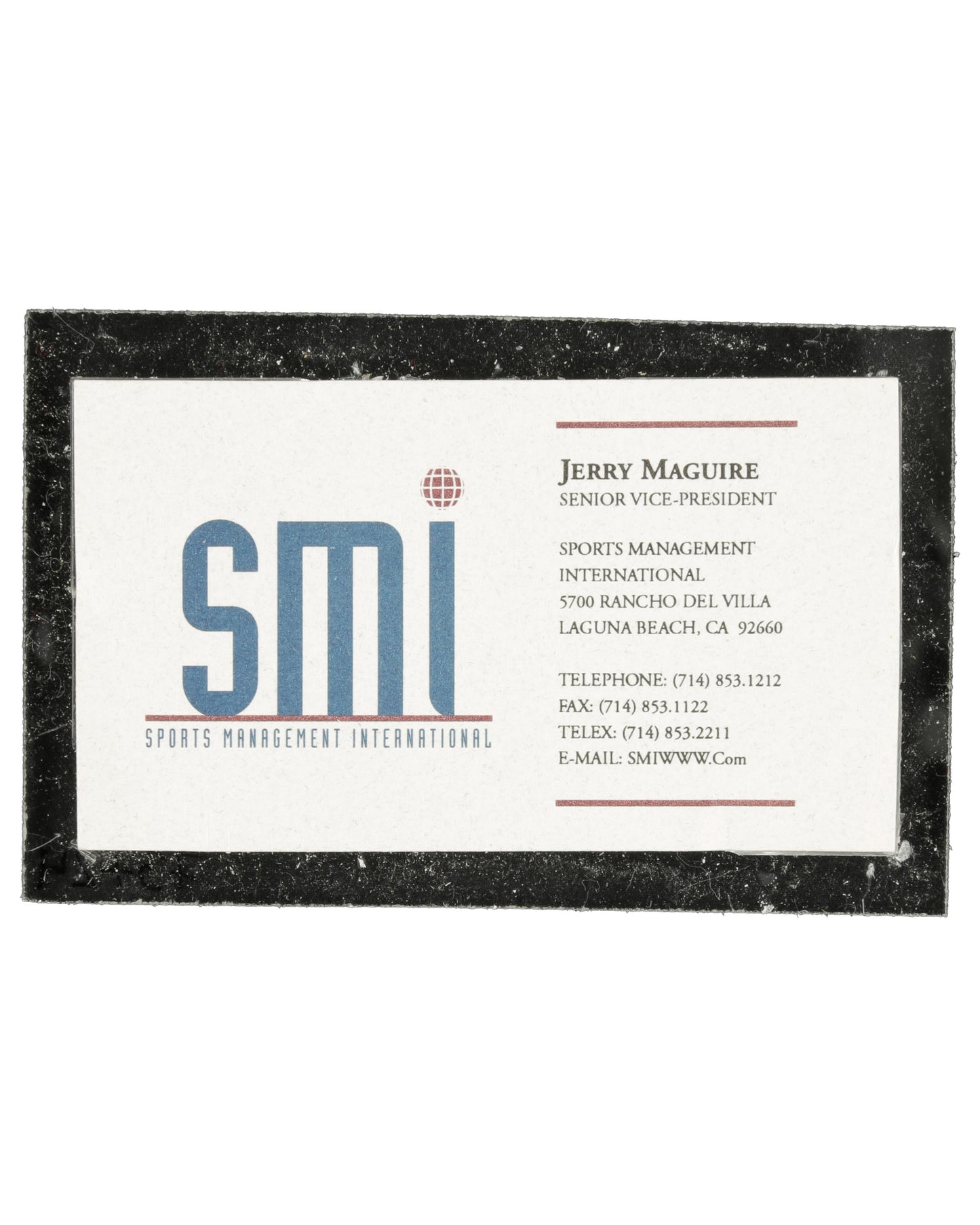 "Jerry Maguire" Jerry Maguire's (Tom Cruise) Business Card