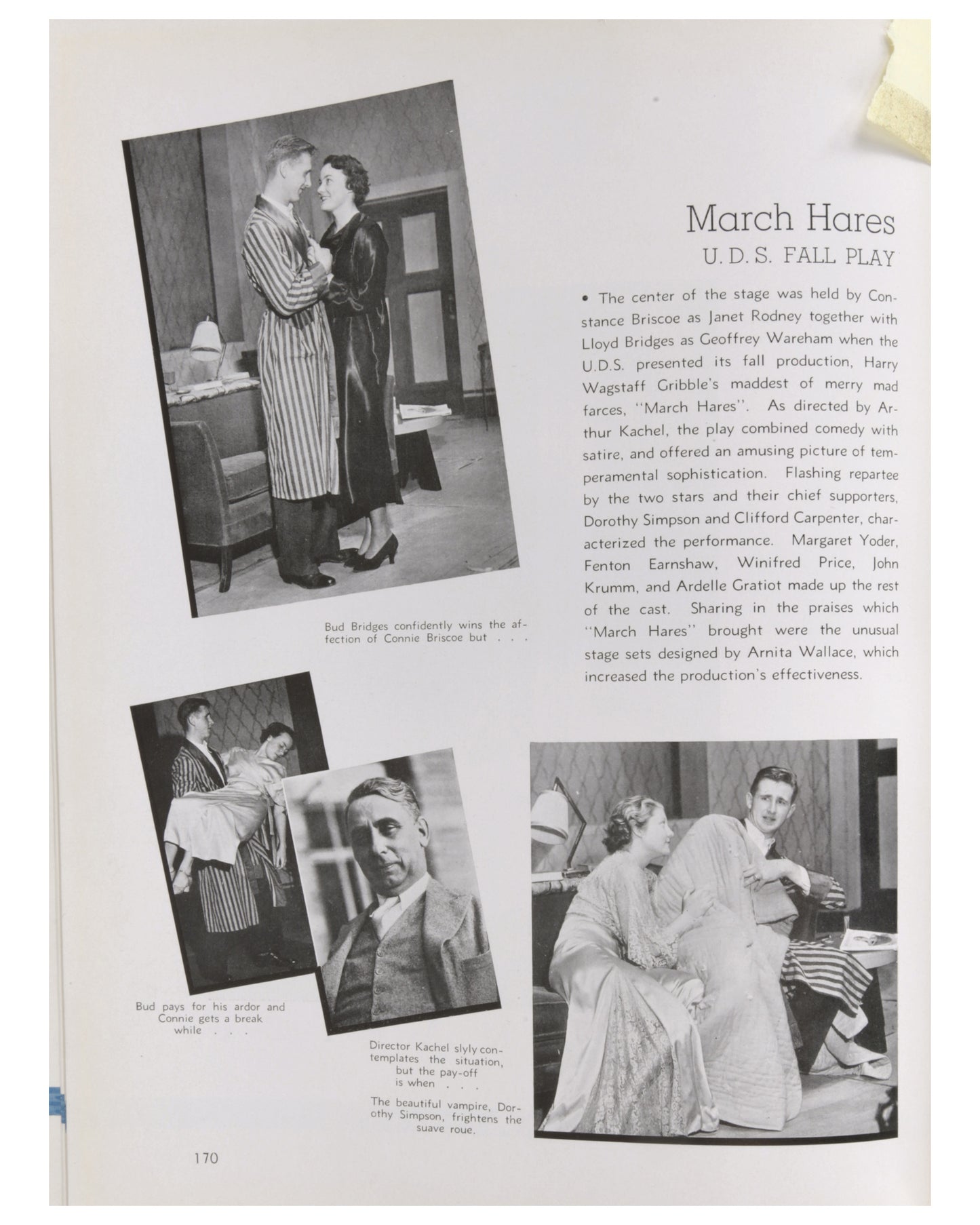 Lloyd Bridges & Boris Karloff 1934 UCLA Yearbook