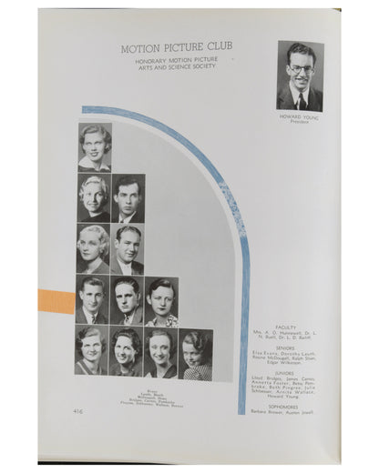 Lloyd Bridges & Boris Karloff 1934 UCLA Yearbook