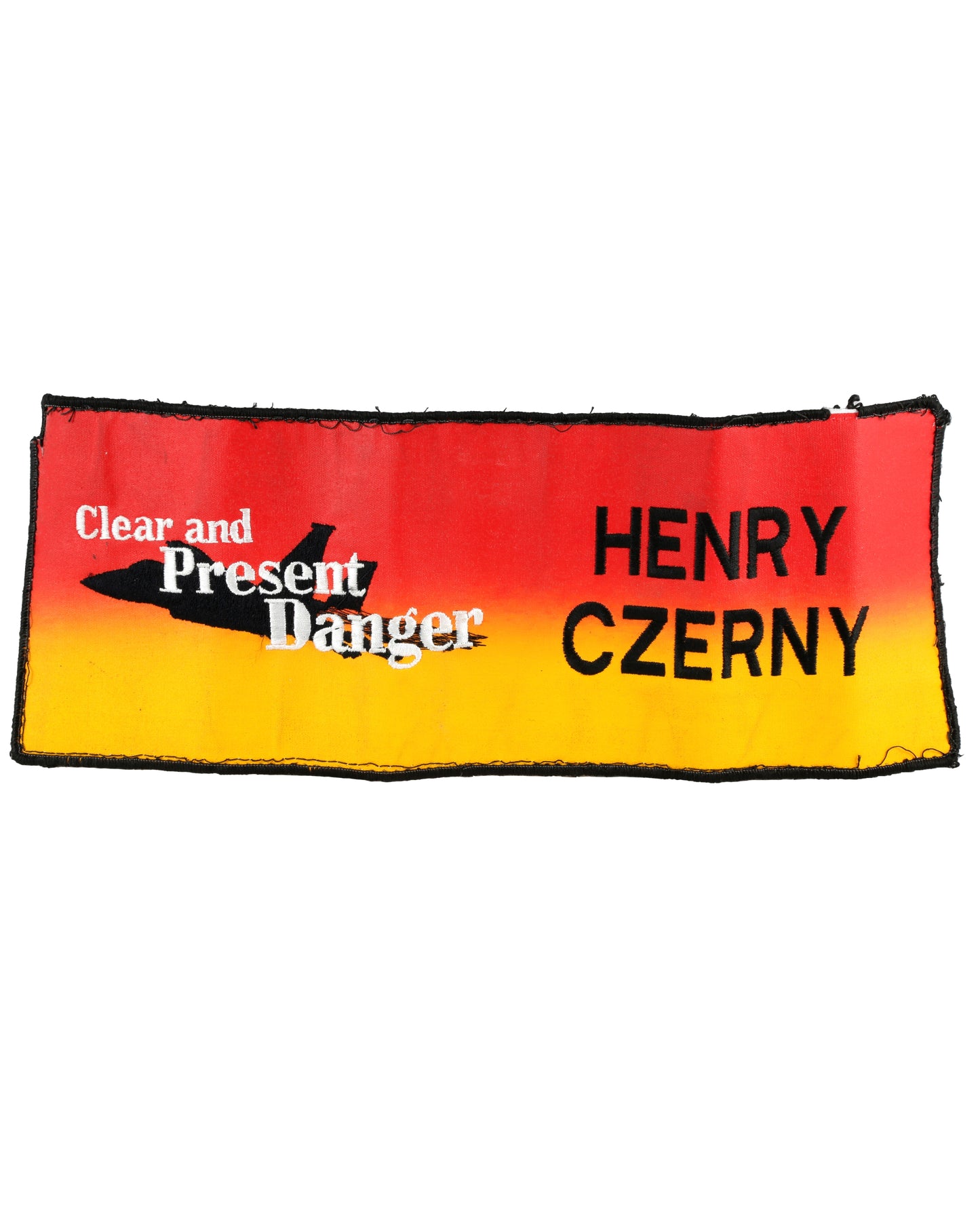 "Clear and Present Danger" Set of 6 Chair Labels including Willem Dafoe, Donald Moffat, Anne Archer, Henry Czerny, and Dean Jones