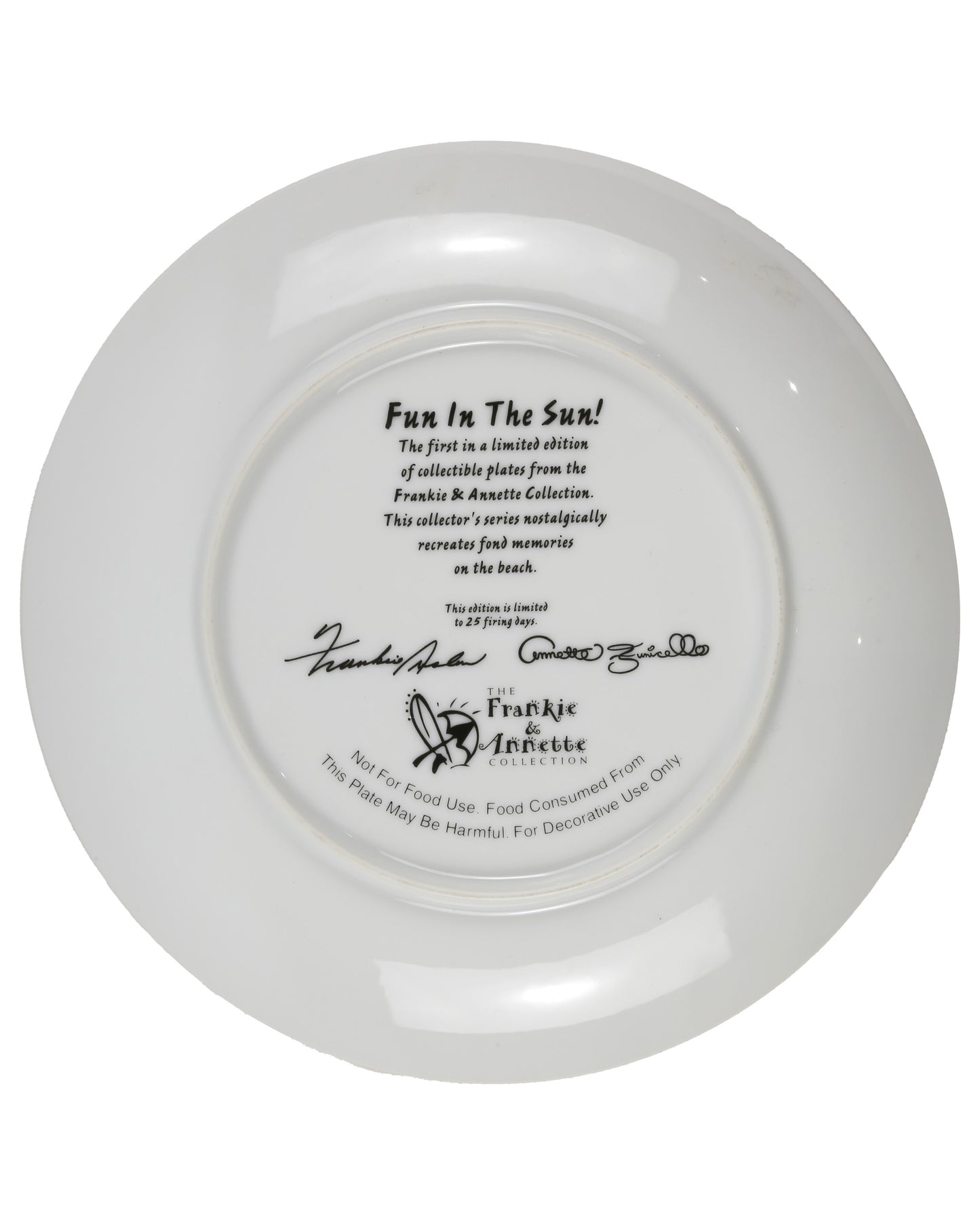 Frankie Avalon Autographed Decorative Plate