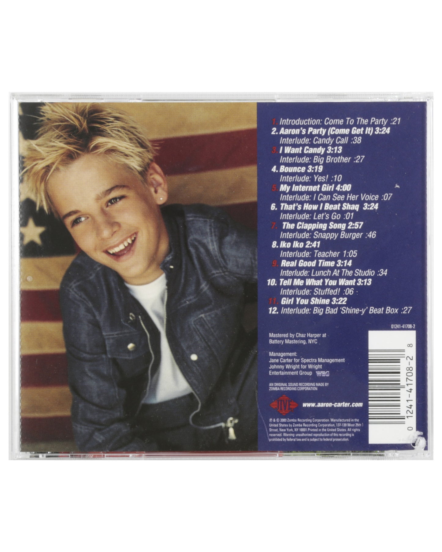 Autographed CD Case – Aaron Carter “Aaron’s Party (Come Get It)”