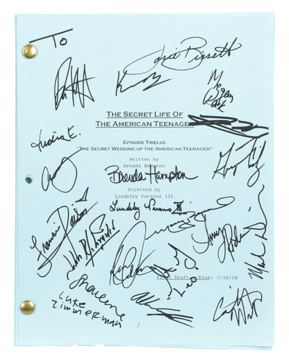 "The Secret Life of the American Teenage" (TV Series) Autographed Script