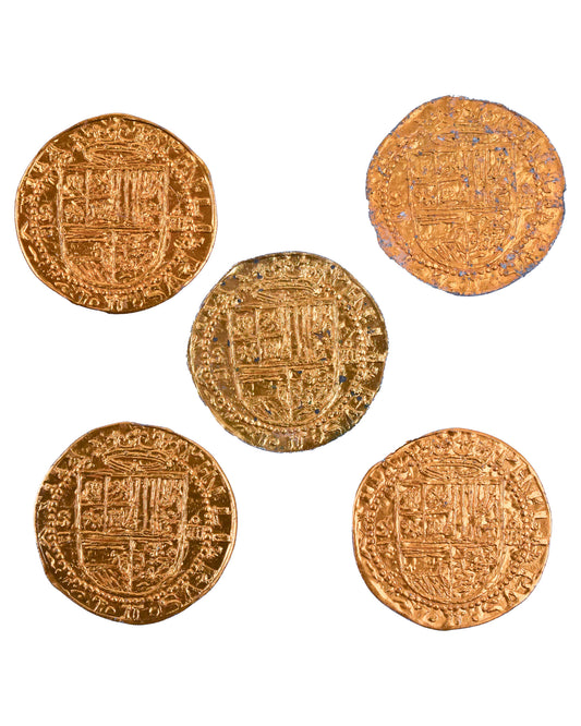 "Pirates of the Caribbean: The Curse of the Black Pearl" Set of 5 Prop Pirate Coins